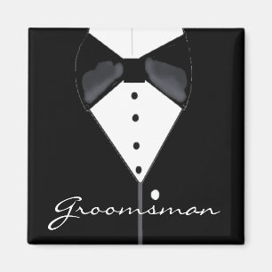 Groomsman Wedding Tuxedo Magnet