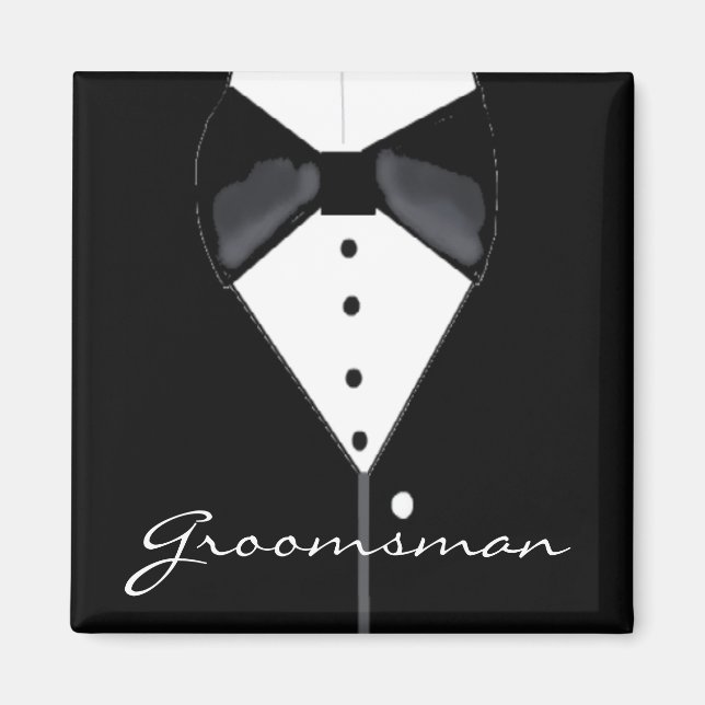 Groomsman Wedding Tuxedo Magnet (Front)