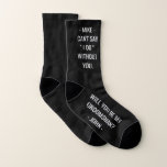 Groomsmen / Best Man Proposal Funny Black  Socks<br><div class="desc">ROMANTIC GREENERY EUCALYPTUS SAGE GARDEN THEMED WEDDING INVITATION.CONTACT US FOR FURTHER DESDIGNS.</div>