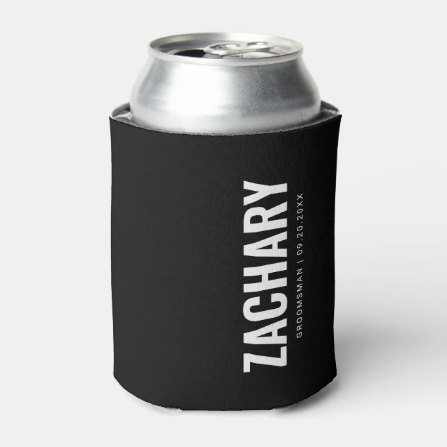 Groomsmen Gifts Masculine Wedding Party Best Man Can Cooler (Can Front)