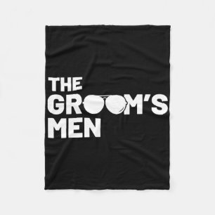 Groomsmen Groom Squat Men Bachelor Supplies Party Fleece Blanket