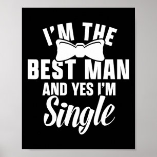 Groomsmen Groom Squat Men Bachelor Supplies Party  Poster