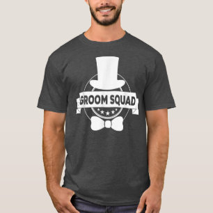 Groomsmen Groom Squat Men Bachelor Supplies Party T-Shirt