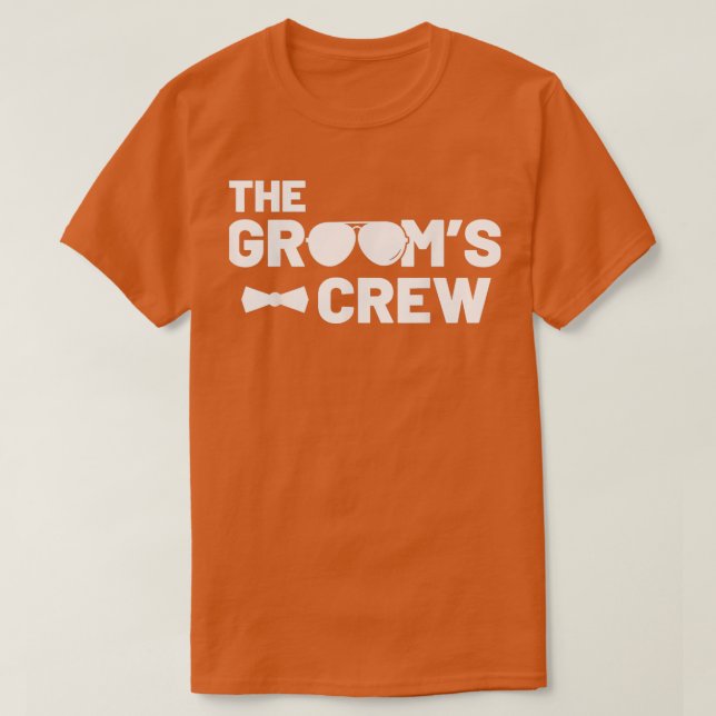 Groomsmen Groom Squat Men Bachelor Supplies Party  T-Shirt (Design Front)