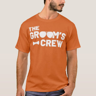 Groomsmen Groom Squat Men Bachelor Supplies Party  T-Shirt