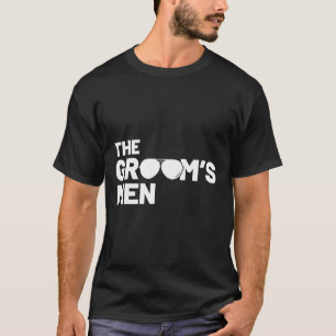 Groomsmen Groom Squat Men Bachelor Supplies Party  T-Shirt