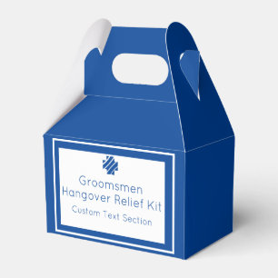 Groomsmen Hangover Relief Kit Favour Box