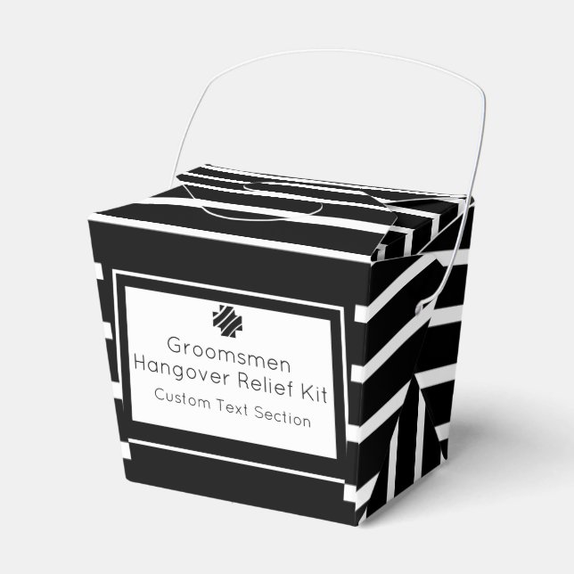 Groomsmen Hangover Relief Kit Favour Box (Front Side)