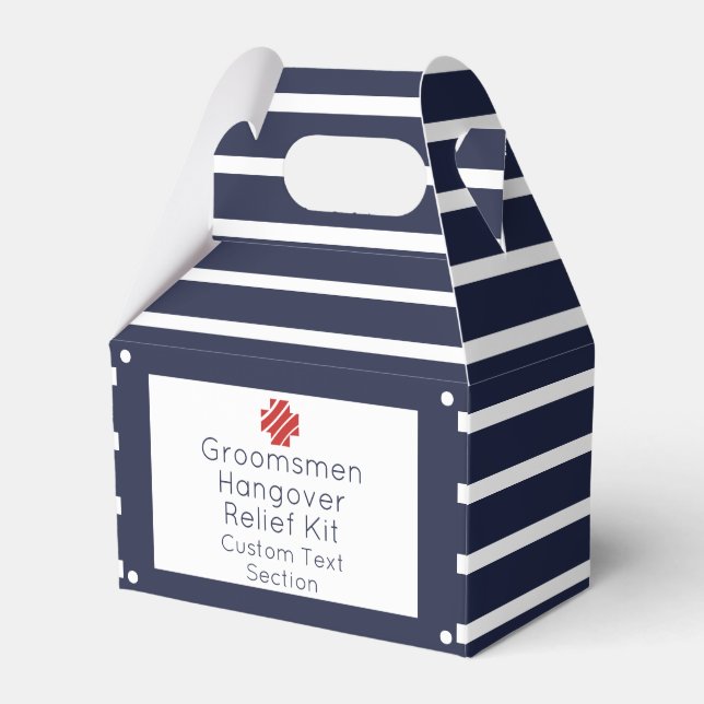 Groomsmen Hangover Relief Kit Favour Box (Front Side)