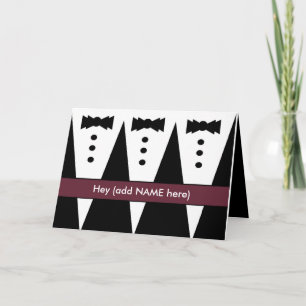 Groomsmen Invitation with Three Tuxedos