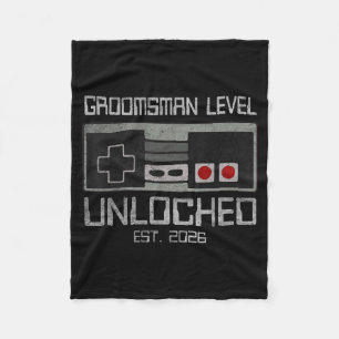 Groomsmen Matching Bachelor Party 2026 Gamer Fleece Blanket