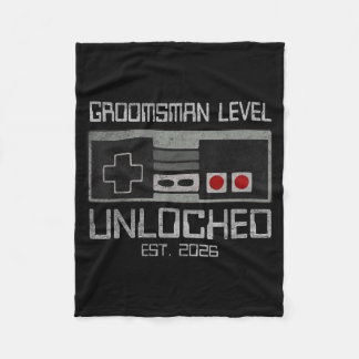 Groomsmen Matching Bachelor Party 2026 Gamer Fleece Blanket