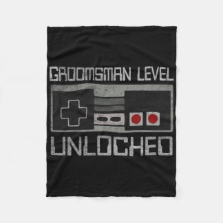 Groomsmen Matching Bachelor Party For Gamer Husban Fleece Blanket