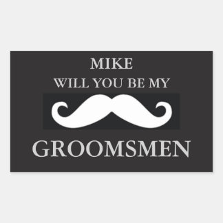 Groomsmen party rectangular sticker
