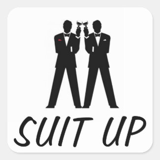 Groomsmen Party Square Sticker