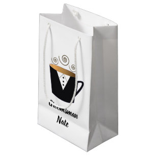 Groomsmen Personalised Name Tuxedo Small Gift Bag