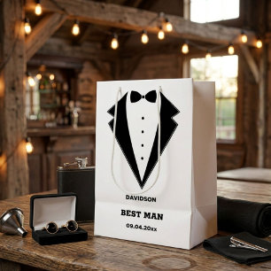 Groomsmen Proposal Bag, Team Groom Personalised  Medium Gift Bag