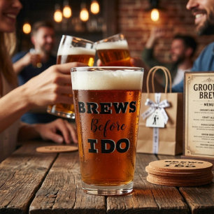 Groomsmen Proposal Glass, Brew before i do Glass