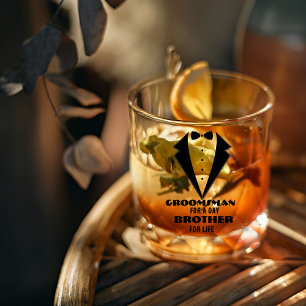 Groomsmen Proposal Glass, groomsman for a day Whiskey Glass