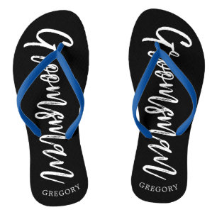 Groomsmen   Script Style Custom Wedding Jandals