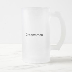 Groomsmen stein frosted beer mug
