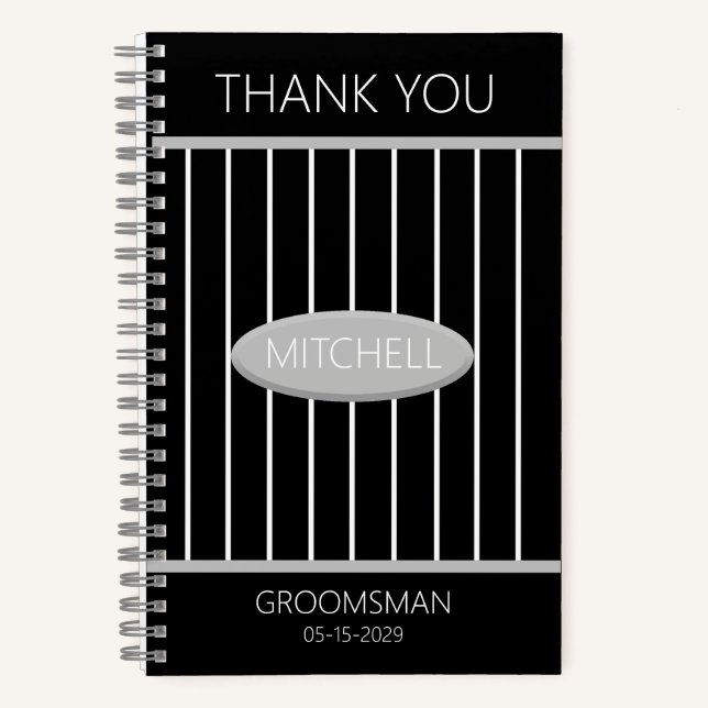 Groomsmen Thank You Journal Custom Name (Front)