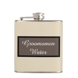 Groomsmen Water Hip Flask