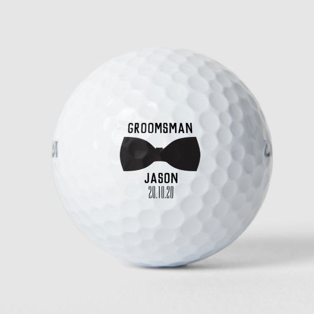 Groomsmen Wedding Party Gift Golf Balls (Front)