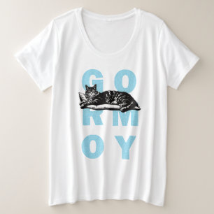 groomy cat plus size T-Shirt