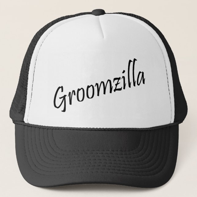 Groomzilla (Blk) Trucker Hat (Front)