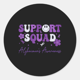 Grooovy Heimers Support Squad Heimers Awareness Classic Round Sticker