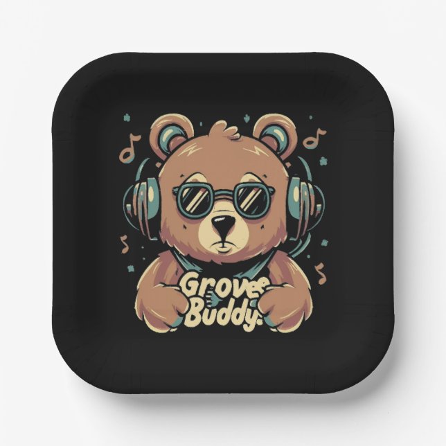 Groove buddy paper plate (Front)