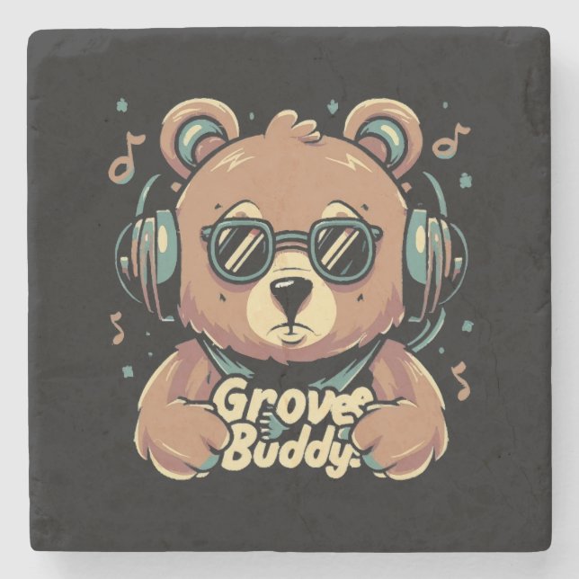 Groove buddy stone coaster (Front)