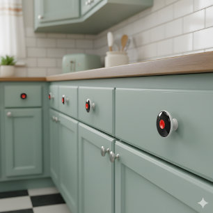 Groove into Nostalgia - Retro Vinyl Record Ceramic Knob