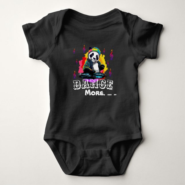 Groove Panda  Baby Bodysuit (Front)