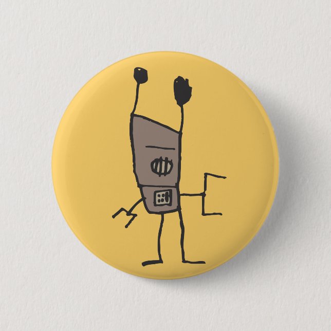 Groove Robot 6 Cm Round Badge (Front)