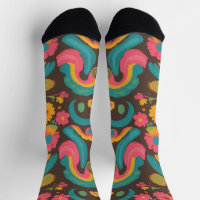 Groove Waves 70s Psychedelic Line Pattern