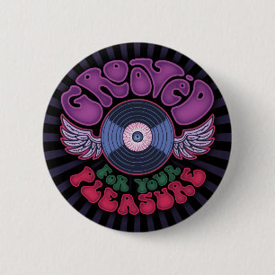 Grooved 6 Cm Round Badge