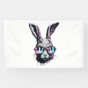 Groovi Rabbit Bunny Face With Sunglasses Easter Banner