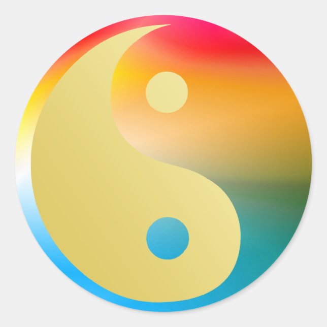 Groovin' Yin and Yang Sticker (Front)
