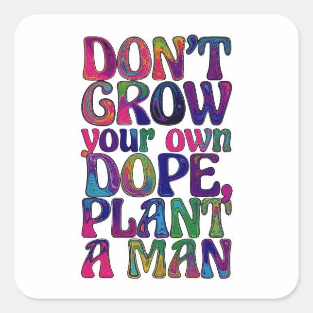 Groovology – Planting Words Square Sticker (Front)