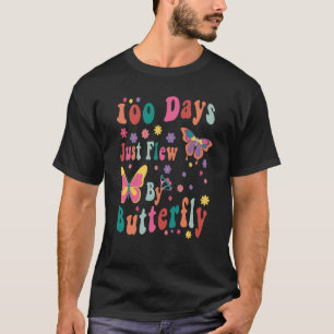 Groovy 100 Days Just Flew By Butterfly Boys School T-Shirt