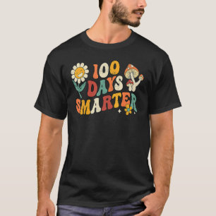 Groovy 100 Days Smarter Hippie Teacher 100 Days Of T-Shirt