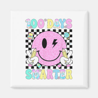 Groovy 100 Days Smarter Retro 100th Day Of School  Magnet
