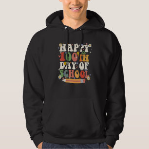 Groovy 100th Day Of School Hippie Teachers Costume Hoodie