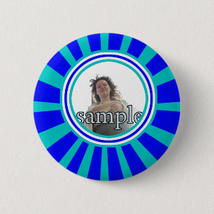 Groovy 1970's Retro Photo Frame 6 Cm Round Badge