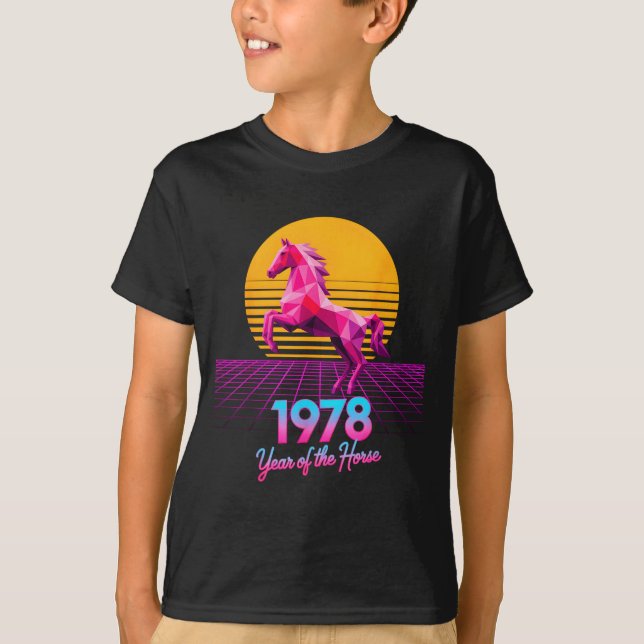 Groovy 2026 Horse Year 1978 48th Birthday Lunar La T-Shirt (Front)