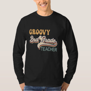 Groovy 2nd Grade Teacher Retro Back To School Matc T-Shirt