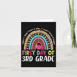 Groovy 3rd Grade Back To School First Day Of Third Card
