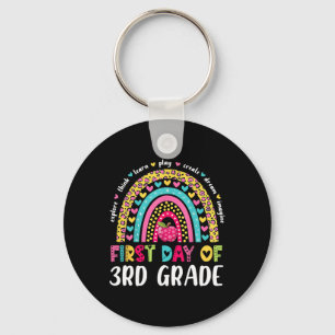 Groovy 3rd Grade Back To School First Day Of Third Key Ring